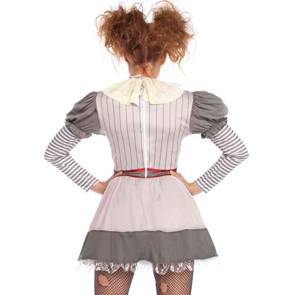 Leg Avenue - Creepy Clown Costume - Gris/Multicolore